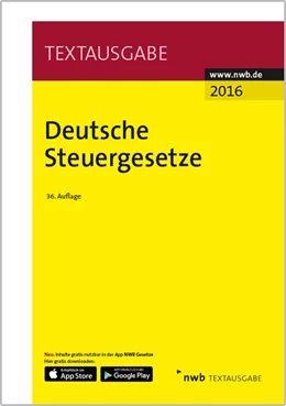 Abbildung von NWB Gesetzesredaktion (Hrsg.) | Deutsche Steuergesetze | 36. Auflage | 2016 | beck-shop.de