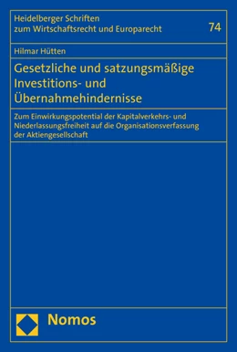 Abbildung von Hütten | Gesetzliche und satzungsmäßige Investitions- und Übernahmehindernisse | 1. Auflage | 2016 | 74 | beck-shop.de