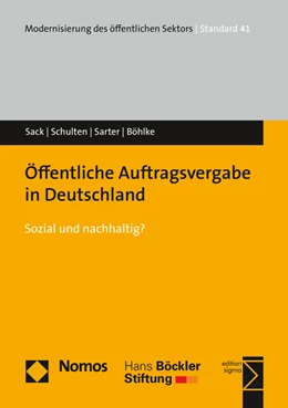 Abbildung von Sack / Schulten | Öffentliche Auftragsvergabe in Deutschland | 1. Auflage | 2016 | 41 | beck-shop.de