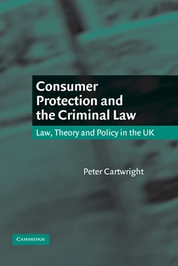 Abbildung von Cartwright | Consumer Protection and the Criminal Law | 1. Auflage | 2001 | beck-shop.de