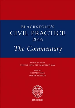 Abbildung von Sime / French | Blackstone's Civil Practice 2016: The Commentary | 1. Auflage | 2016 | beck-shop.de
