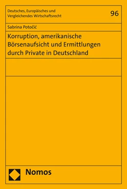 Abbildung von Potocic | Korruption, amerikanische Börsenaufsicht und Ermittlungen durch Private in Deutschland | 1. Auflage | 2016 | 96 | beck-shop.de
