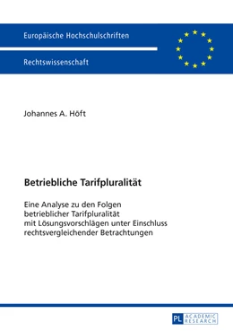 Abbildung von Höft | Betriebliche Tarifpluralität | 1. Auflage | 2016 | 5814 | beck-shop.de
