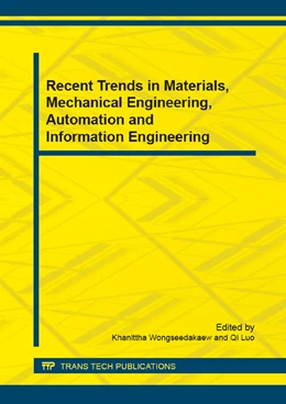 Abbildung von Wongseedakaew / Luo | Recent Trends in Materials, Mechanical Engineering, Automation and Information Engineering | 1. Auflage | 2015 | Volume 736 | beck-shop.de