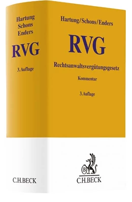 Abbildung von Hartung / Schons | Rechtsanwaltsvergütungsgesetz: RVG | 3. Auflage | 2017 | beck-shop.de