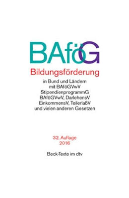 Abbildung von BAföG Bildungsförderung | 32. Auflage | 2016 | 5033 | beck-shop.de