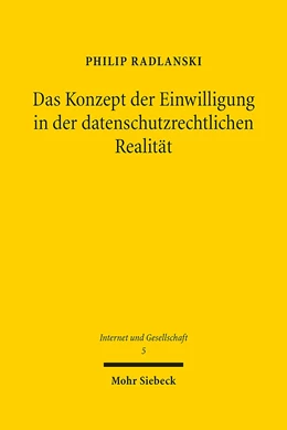 Abbildung von Radlanski | Das Konzept der Einwilligung in der datenschutzrechtlichen Realität | 1. Auflage | 2016 | 5 | beck-shop.de