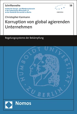 Abbildung von Karmann | Korruption von global agierenden Unternehmen | 1. Auflage | 2016 | 58 | beck-shop.de