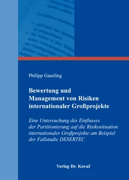 Abbildung von Gausling | Bewertung und Management von Risiken internationaler Großprojekte | 1. Auflage | 2016 | 185 | beck-shop.de