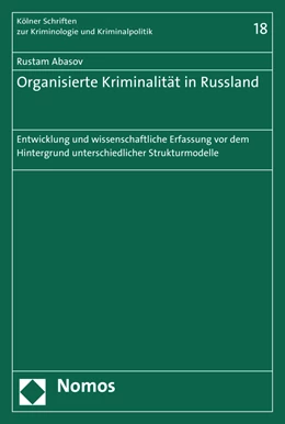 Abbildung von Abasov | Organisierte Kriminalität in Russland | 1. Auflage | 2016 | 18 | beck-shop.de