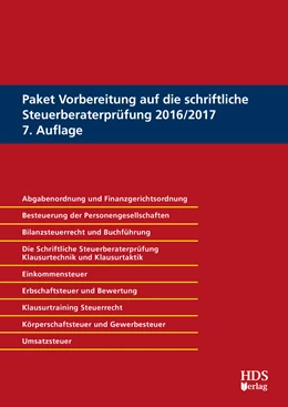 Abbildung von Vorbereitung auf die schriftliche Steuerberaterprüfung 2016/2017 • Set | 7. Auflage | 2016 | beck-shop.de