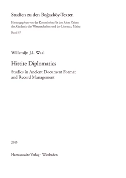 Abbildung von Waal | Hittite Diplomatics | 1. Auflage | 2015 | beck-shop.de