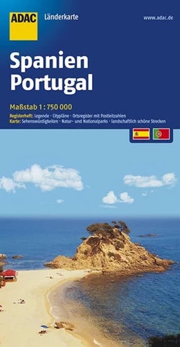 Abbildung von ADAC LänderKarte Spanien, Portugal 1 : 750 000 | 8. Auflage | 2016 | beck-shop.de