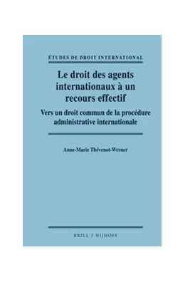 Abbildung von Thévenot-Werner | Le droit des agents internationaux à un recours effectif | 1. Auflage | 2016 | 8 | beck-shop.de