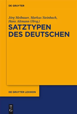 Abbildung von Meibauer / Steinbach | Satztypen des Deutschen | 1. Auflage | 2016 | beck-shop.de