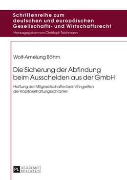 Abbildung von Böhm | Die Sicherung der Abfindung beim Ausscheiden aus der GmbH | 1. Auflage | 2016 | 9 | beck-shop.de
