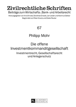 Abbildung von Mohr | Die offene Investmentkommanditgesellschaft | 1. Auflage | 2016 | 67 | beck-shop.de