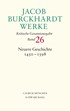 Cover: Burckhardt, Jacob, Neuere Geschichte 1450-1598