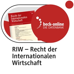 Abbildung von RIW | 1. Auflage | | beck-shop.de