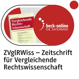 Abbildung von beck-online. ZVglRWiss | 1. Auflage | | beck-shop.de