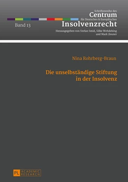 Abbildung von Rohrberg-Braun | Die unselbständige Stiftung in der Insolvenz | 1. Auflage | 2016 | 13 | beck-shop.de