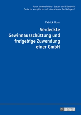 Abbildung von Hoor | Verdeckte Gewinnausschüttung und freigebige Zuwendung einer GmbH | 1. Auflage | 2016 | 1 | beck-shop.de