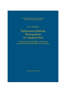 Abbildung von Osterkamp | Nicht-monosyllabische Phonogramme im Altjapanischen | 1. Auflage | 2014 | beck-shop.de