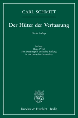 Abbildung von Schmitt | Der Hüter der Verfassung | 5. Auflage | 2016 | beck-shop.de