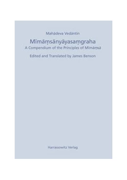 Abbildung von Vedantin / Benson | Mimamsanyayasamgraha | 1. Auflage | 2015 | beck-shop.de