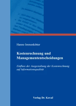 Abbildung von Immenkötter | Kostenrechnung und Managemententscheidungen | 1. Auflage | 2016 | 145 | beck-shop.de