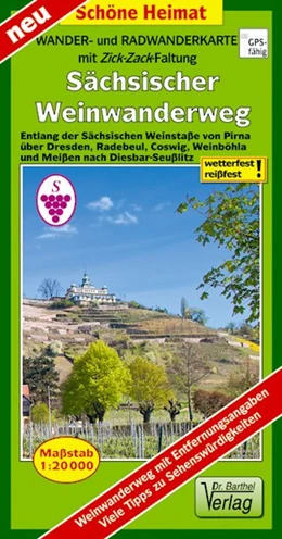 Abbildung von Wander- und Radwanderkarte Sächsischer Weinwanderweg 1:20 000 | 1. Auflage | 2016 | beck-shop.de