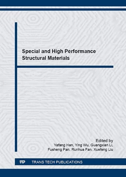 Abbildung von Han / Wu | Special and High Performance Structural Materials | 1. Auflage | 2016 | Volume 849 | beck-shop.de