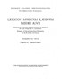 Cover:, Lexicon Musicum Latinum Medii Aevi = Wörterbuch der lateinischen Musikterminologie des Mittelalters bis zum Ausgang des 15. Jahrhunderts = Dictionary of Medieval Latin Musical Terminology to the End of the 15th Century