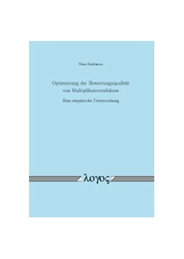Abbildung von Riabinova | Optimierung der Bewertungsqualität von Multiplikatorverfahren | 1. Auflage | 2016 | beck-shop.de