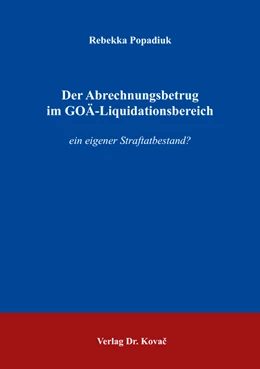 Abbildung von Popadiuk | Der Abrechnungsbetrug im GOÄ-Liquidationsbereich | 1. Auflage | 2016 | 332 | beck-shop.de