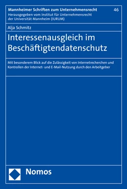 Abbildung von Schmitz | Interessenausgleich im Beschäftigtendatenschutz | 1. Auflage | 2016 | 46 | beck-shop.de