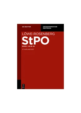 Abbildung von Löwe / Rosenberg | Die Strafprozessordnung und das Gerichtsverfassungsgesetz: StPO, Band 2: §§ 48-93 | 27. Auflage | 2017 | beck-shop.de