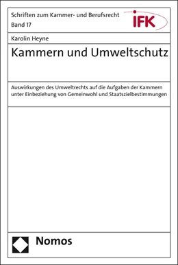 Abbildung von Heyne | Kammern und Umweltschutz | 1. Auflage | 2016 | 17 | beck-shop.de