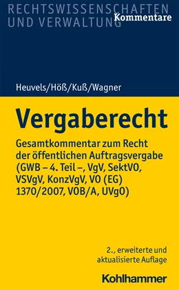 Abbildung von Heuvels / Höß | Vergaberecht | 2. Auflage | 2021 | beck-shop.de