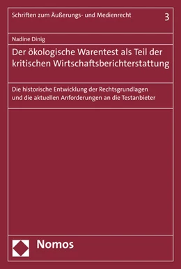 Abbildung von Dinig | Der ökologische Warentest als Teil der kritischen Wirtschaftsberichterstattung | 1. Auflage | 2016 | 3 | beck-shop.de