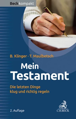 Abbildung von Klinger / Maulbetsch | Mein Testament | 2. Auflage | 2016 | beck-shop.de