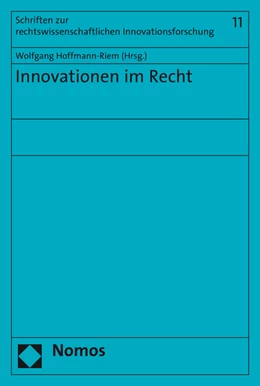 Abbildung von Hoffmann-Riem | Innovationen im Recht | 1. Auflage | 2016 | 11 | beck-shop.de