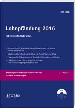 Abbildung von Hintzen | Lohnpfändung 2016 | 33. Auflage | 2016 | beck-shop.de