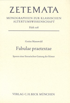 Cover: Gesine Manuwald, Fabulae Praetextae