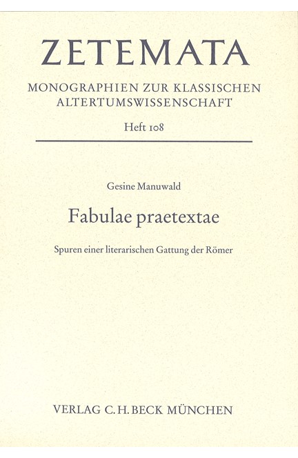 Cover: Gesine Manuwald, Fabulae Praetextae
