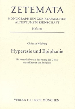 Abbildung von Wildberg, Christian | Hyperesie und Epiphanie | 1. Auflage | 2002 | Heft 109 | beck-shop.de
