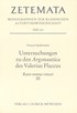 Cover: Spaltenstein, François, Untersuchungen zu den Argonautica des Valerius Flaccus