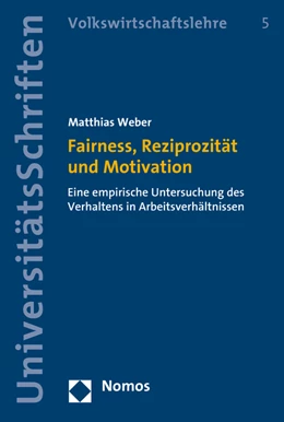 Abbildung von Weber | Fairness, Reziprozität und Motivation | 1. Auflage | 2016 | beck-shop.de
