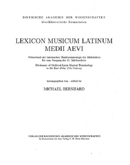 Abbildung von Lexicon Musicum Latinum Medii Aevi Einbanddecke zu Band 2 | 1. Auflage | 2016 | beck-shop.de