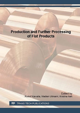Abbildung von Kawalla / Ullmann | Production and Further Processing of Flat Products | 1. Auflage | 2016 | Volume 854 | beck-shop.de